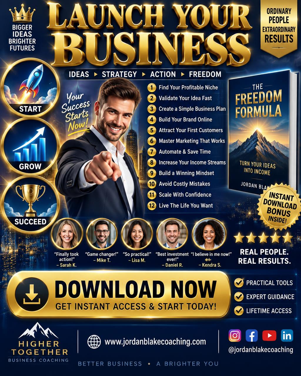 Coaching advertisement before redesign